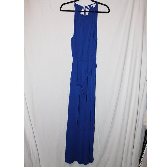 New York & Company Dresses & Skirts - New York & Co. Royal Blue Maxi Dress - Peasant Skirt - Halter Neck - XL